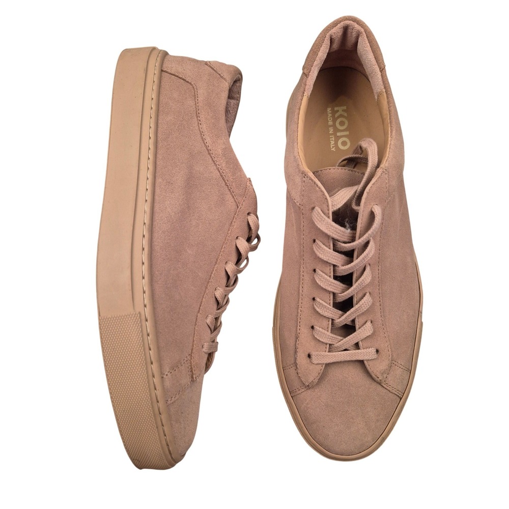 Koio‎ Capri Suede Low Top Sneakers Rose Taupe Mens Sz 42 / 9 US Made in Italy